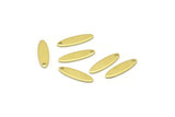 Brass Marquise Charm, 50 Raw Brass Oval Charms With 1 Hole, Blanks (14x4x0.80mm) M02577