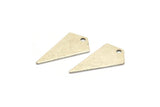 Tiny Necklace Triangle, 10 Antique Silver Plated Brass Triangle Charms With 1 Hole (22x12x0.60mm) D0346