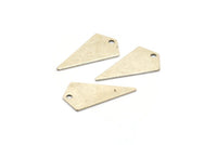 Tiny Necklace Triangle, 10 Antique Silver Plated Brass Triangle Charms With 1 Hole (22x12x0.60mm) D0346