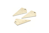 Tiny Necklace Triangle, 10 Antique Silver Plated Brass Triangle Charms With 1 Hole (22x12x0.60mm) D0346