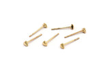 Gold Triangle Earring, 12 Gold Plated Brass Triangle Stud Earrings (3x1.5mm) A1345 A1806