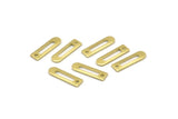 Brass Charm, 50 Raw Brass Rectangle Charms With 1 Hole, Geometric Blanks, Charms (14x4x0.80mm) M02584