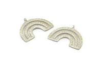 Silver Charm, 925 Silver, Silver Pendants, Charm Pendants, Silver U Shape Charms With 1 Loop (25x19x1.2mm) N1474