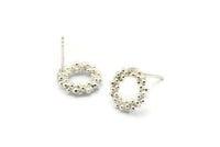 Silver Round Earring, 2 925 Silver Round Earring Studs (11mm) N1201