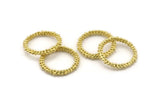 Brass Circle Connector, 2 Raw Brass Circle Connectors Closed Ring (25x3.5mm) N1721