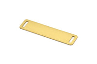 Bohemian Bracelet Blank, 8 Raw Brass Bracelet Blanks With 2 Holes (15x60mm) Brass 010 ( A0038 )