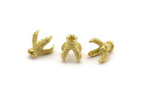 Dragon Bead Claw, Raw Brass Dragon Claw Connectors For 8mm Beads (13x10mm) N0252