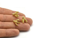 Dragon Bead Claw, Raw Brass Dragon Claw Connectors For 8mm Beads (13x10mm) N0252
