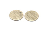 Silver Cabochon Tag, 12 Textured Antique Silver Plated Brass Round Charms With 1 Hole, Stamping Tags (14x0.80mm) M01585