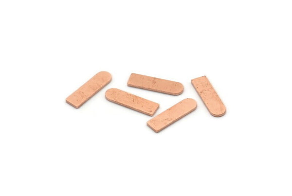Copper Blank, 50 Raw Copper Rectangle Blanks, Geometric Stamping Blanks (14x4x0.80mm) M02754