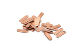 Copper Blank, 50 Raw Copper Rectangle Blanks, Geometric Stamping Blanks (14x4x0.80mm) M02754