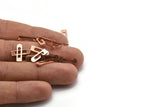 Copper Blank, 50 Raw Copper Rectangle Blanks, Geometric Stamping Blanks (14x4x0.80mm) M02755