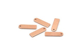 Copper Charm, 50 Raw Copper Rectangle Charms With 1 Hole, Geometric Blanks, Charms (14x4x0.80mm) M02758