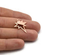 Copper Pole Star Blank, 6 Raw Copper, Copper Blanks, Copper Pole Star Blanks (27x22x0.80mm) M02793