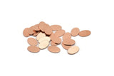 Copper Oval Blank, 25 Raw Copper Oval Blanks, Stamping Blanks (11x8x0.80mm) M02749