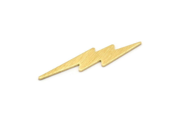 Brass Lightning Blank, 24 Textured Raw Brass, Brass Lightning Blanks, Stamping Blanks (34x8x0.80mm) M02805