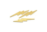 Brass Lightning Blank, 24 Textured Raw Brass, Brass Lightning Blanks, Stamping Blanks (34x8x0.80mm) M02805