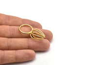 Brass Ring Blank, 5 Raw Brass 6 Claw Ring Blanks For Natural Stones N0045