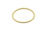 44mm Circle Connectors, 4 Raw Brass Circle Connectors (44x2x2mm) N1738