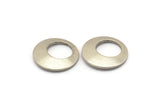Gümüş Halka Buluntusu, 6 Antik Gümüş Kaplamalı Pirinç Geometrik Kolye, Tılsım, Küpe Buluntusu (18x2,2 mm) Bs 1290 H0120