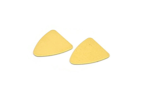 Brass Triangle Blank, Raw Brass Triangle Blanks (13.5x15mm)  D0039--N0666