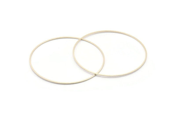 60 mm Gümüş Yüzükler - 12 Antik Gümüş Pirinç Daire Bağlantı Parçası (60x0,80 mm) BS 1112 H0342