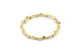 44mm Circle Connectors, 2 Raw Brass Circle Connectors (44x2x2mm) N1733