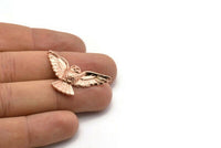 Rose Gold Owl, 1 Rose Gold Plated Owl Necklace Pendants (38x18mm) N0229 Q0397