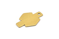 12 Raw Brass Stamping Blanks (24.5x17x0.80mm) A0785