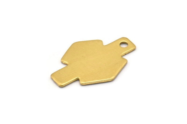 12 Raw Brass Stamping Blanks (24.5x17x0.80mm) A0785
