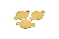 12 Raw Brass Stamping Blanks (24.5x17x0.80mm) A0785