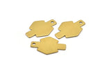 12 Raw Brass Stamping Blanks (24.5x17x0.80mm) A0785