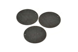 Black Round Charm, 2 Textured Oxidized Black Brass Stamping Blanks With 1 Hole, Stamping Tags (30x0.80mm) M01502