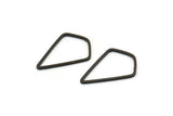 Siyah Elmas Tılsım, 24 Oksitlenmiş Siyah Pirinç Elmas Yüzük Tılsımı (21x14x0,80 mm) D0541 S1156