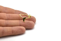 Brass Ring Setting, 4 Raw Brass Moon And Sun Rings With 1 Stone Setting - Pad Size 4mm N1780