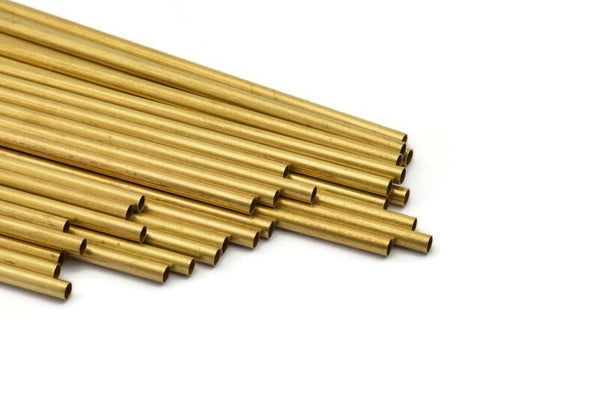 Brass Himmeli 4mm Tubes, 12 Raw Brass Himmeli DIY Round Tubes, for Air Plants , Geometric Shapes Customize Size - 4mm