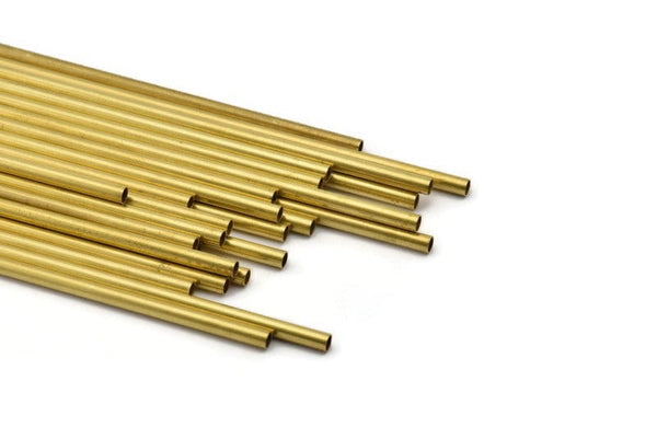 Brass Himmeli 3.5mm Tubes, 12 Raw Brass Himmeli DIY Round Tubes, for Air Plants , Geometric Shapes Customize Size - 3.5mm