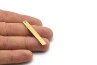 Brass Necklace Bar, 50 Raw Brass Stamping Pendant, Blanks  (44x6mm)  B0188