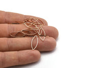 Gül Altın Markiz Yüzük, 50 Gül Altın Kaplama Pirinç Markiz Yüzük, Bağlantı Parçası, Tılsımlar (7x19x0,5 mm) D0044 Q0608
