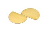 Brass Collar Bib, Raw Brass Semi Circle Blanks With 2 Holes (55x40x0.80) N0453
