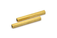 10 Raw Brass Square Tubes  (6x60mm) Bs 1622