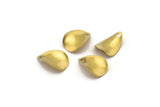 Brass Twisted Charm, 50  Raw Brass Twisted Drops Findings, Charms  (12x8mm) Brs 771  A0271