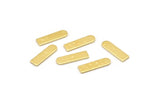 Brass Blank, 50 Hammered Raw Brass Rectangle Blanks, Geometric Stamping Blanks (14x4x0.80mm) M02814