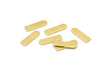 Brass Blank, 50 Hammered Raw Brass Rectangle Blanks, Geometric Stamping Blanks (14x4x0.80mm) M02814