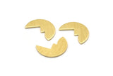 Brass Irregular Blank, 24 Textured Raw Brass Mountain Shaped Blanks, Findings (10x16x0.80mm) M02822