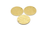Brass Round Charm, 10 Textured Raw Brass Round Charms With 1 Hole, Blanks (18x0.80mm) M02848