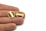 Brass Round Blank, 10 Textured Raw Brass Stamping Blank, Stamping Tags (18x0.80mm) M02843