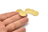 Brass Round Blank, 10 Raw Brass Stamping Blank, Stamping Tags (18x0.80mm) M02673