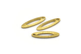 Brass Marquise Charm, 50 Textured Raw Brass Oval Charms With 1 Hole, Blanks (14x4x0.80mm) M02730