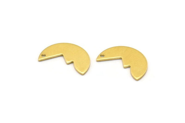 Brass Irregular Charm, 24 Raw Brass Mountain Shaped Charms With 1 Hole, Pendants, Earring Findings (10x16x0.80mm) M02745